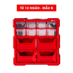 Tủ đựng dụng cụ nhựa kết nối 12 ngăn Bison BS386101D