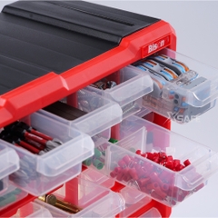 Tủ nhựa đựng linh kiện nhiều ngăn Bison tổng 39 ngăn tiện lợi, nhựa PP nguyên sinh, dùng đựng ốc vít linh kiện điện tử
