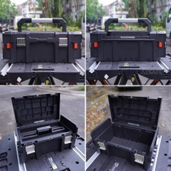 Hộp đựng đồ nghề 3IN1 Bison kích thước 21inch, nhựa PP nguyên sinh chống va đập, 2 hộp nhỏ đựng linh kiện bên hông