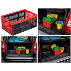 Rổ nhựa gấp gọn đa năng Bison BS011055 nhựa nguyên sinh bền chắc, kích thước50x33x22cm, có thể gấp gọn tiện lợi