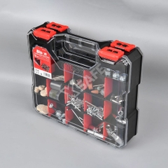 Hôp nhựa đựng linh kiện 2 mặt cao cấp Bison tối đa 34 ngăn, vách ngăn có thể tháo rời, dùng đựng linh kiện, đinh ốc vít