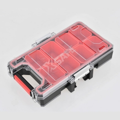 Hộp nhựa đựng linh kiện chống nước chuẩn IP53 Bison 8 ngăn chứa có thể tháo rời, khóa nhôm chịu lực