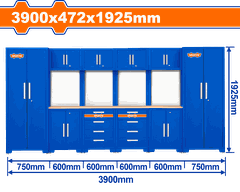 Bộ 10 Tủ Gara 3300x472x1925mm WADFOW WCS3A10