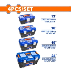 Bộ 4 Hộp Nhựa Đựng Công Cụ Khóa Nhựa 13