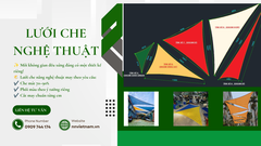 🌤️ Lưới che nắng nghệ thuật may theo yêu cầu – Giải pháp che mát và nâng tầm không gian