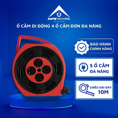 AMRL-15 - Ổ cắm di động gồm 4 ổ cắm đơn đa năng, dây dài 15m