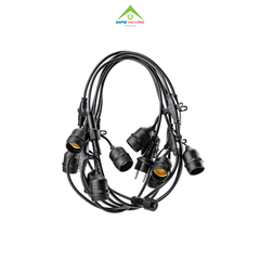 DDCT5-10 - Chùm 10 đuôi đèn E27, dây điện 5m