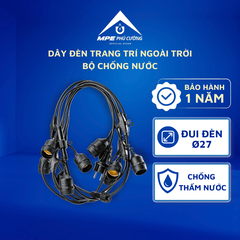 DDCT10-20 - Chùm 20 đuôi đèn E27, dây điện 10m