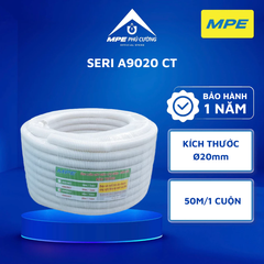 A9020CT - Ống ruột gà D20 màu trắng