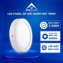 SRPL-12V - Đèn led panel tròn nổi 12W vàng