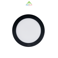 SRPLB-12V - Đèn led panel tròn nổi, thân đen, 12W vàng
