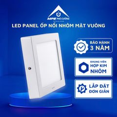 SSPL-12V - Đèn led panel vuông nổi 12W vàng
