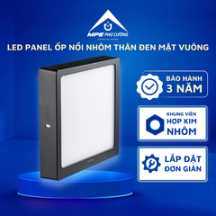 SSPLB-24/3C - Đèn led panel vuông nổi, thân đen, 24W 3 màu