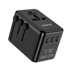 TA6 - Ổ cắm du lịch đa năng, Tích hợp 3 cổng USB-C, 1 cổng USB-A, sạc nhanh GaN 67W
