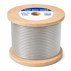 Dây Cáp Thép Lụa Bọc Nhựa 5mm (D5, 5ly)