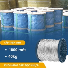 Dây Cáp Thép Lụa Mạ Kẽm Phi 4mm - CTMD4