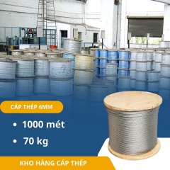 Dây Cáp Thép Lụa Mạ Kẽm Phi 6mm - CTMD6