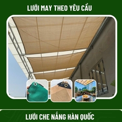 Lưới Che Nắng Màu Vàng Cát Che 80% - Định Lượng 230g Hàn Quốc