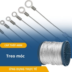 Dây Cáp Thép Lụa Mạ Kẽm Phi 4mm - CTMD4