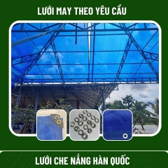 Lưới Che Nắng Ngoài Trời Màu Xanh Dương - Che 80%, 230G