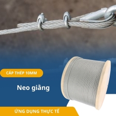 Dây Cáp Thép Lụa Mạ Kẽm Phi 10mm - CTMD10