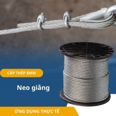 Dây Cáp Thép Lụa Mạ Kẽm Phi 8mm - CTMD8