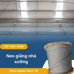 Dây Cáp Thép Lụa Mạ Kẽm Phi 12mm - CTMD12