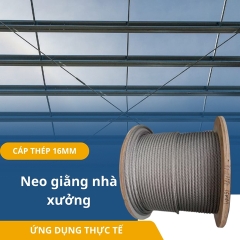 Dây Cáp Thép Lụa Mạ Kẽm Phi 16mm - CTMD16