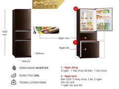 Tủ lạnh Mitsubishi Inverter 330 lít MR-CGX41EN-GBK-V