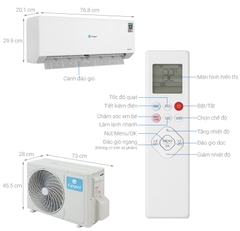 Điều hòa Casper QH09IU36A  9000BTU 2 chiều inverter