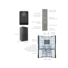 Tủ lạnh Electrolux 562L 4 cánh EQE5660A-B Inverter