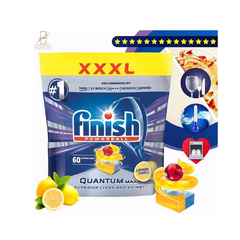Viên rửa bát Finish Quantum All in 1 FVQT60AP 60 viên hương Chanh