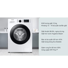 Máy giặt lồng ngang Samsung Inverter 10KG WW10TA046AE/SV