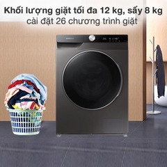Máy giặt sấy Samsung Inverter 12 kg WD12TP34DSX/SV
