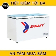 Tủ đông Sanaky 320 Lít  cánh kính cường lực xanh VH-4099A2KD
