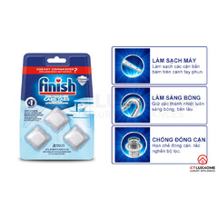 Viên vệ sinh máy rửa bát Finish FVVS3RG vỉ 3 viên