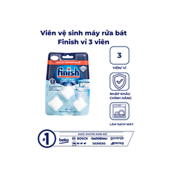 Viên vệ sinh máy rửa bát Finish FVVS3RG vỉ 3 viên