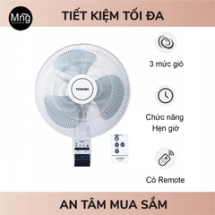Quạt treo tường Toshiba có điều khiển 3 cánh F-WSA20(H)VN 55W