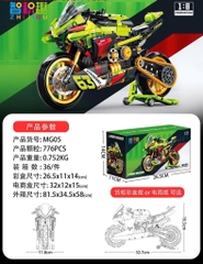 Lego moto xanh
