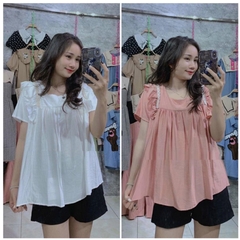 Áo bầu mẫu mới, chất đũi lụa mềm mát, dáng xinh. Freesize dưới 67kg