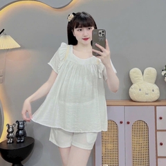 Áo bầu mẫu mới, chất đũi lụa mềm mát, dáng xinh. Freesize dưới 67kg