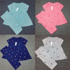 Bộ bầu và sau sinh, dáng lửng mặc mùa hè, chất cotton mềm mại, kiểu dáng trẻ trung