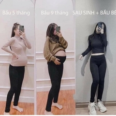Quần bầu legging, quần bầu dài, đủ size từ 45kg - 100kg, vải quần mềm đẹp, đanh lỳ, đứng form dáng