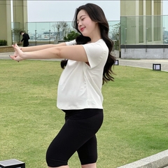 Quần lửng bầu, quần bầu lửng legging - Chất umi cotton mềm đẹp co dãn 4 chiều - đủ size đến 90kg thoải mái cho mẹ bầu