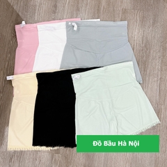 Quần bầu đùi mặc nhà, vải lụa băng mềm nhẹ kèm chun chỉnh thoải mái cho mẹ bầu