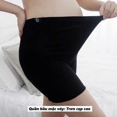 Quần mặc trong váy cho bà bầu từ 45-73kg, vải cotton mềm mịn, co giãn thoải mái cho mẹ bầu
