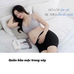 Quần mặc trong váy cho bà bầu từ 45-73kg, vải cotton mềm mịn, co giãn thoải mái cho mẹ bầu