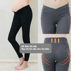 Quần legging bầu cạp chéo, hàng xưởng loại 1, vải quần mềm, đanh lỳ, full size tới 100kg
