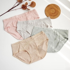 Quần lót bầu cotton mềm mịn, mát nhẹ, cạp chéo đáp ren