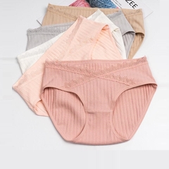 Quần lót bầu cotton mềm mịn, mát nhẹ, cạp chéo đáp ren